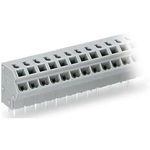 Leiterplattenklemme, 12-polig, RM 5 mm, 0,25-0,75 mm², 10 A, Push-in, grau, 254-162 Heißes Angebot