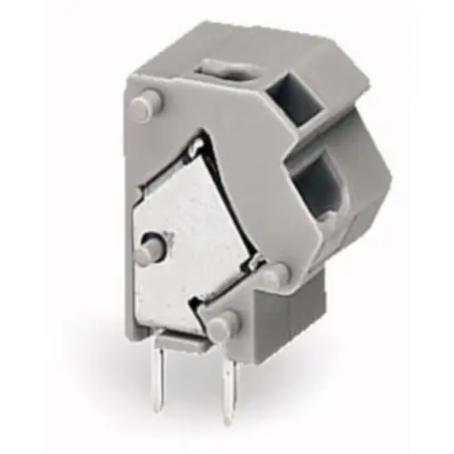 Leiterplattenklemme, 1-polig, RM 10 mm, 0,25-0,75 mm², 10 A, Push-in, grau, 254-821 Billig