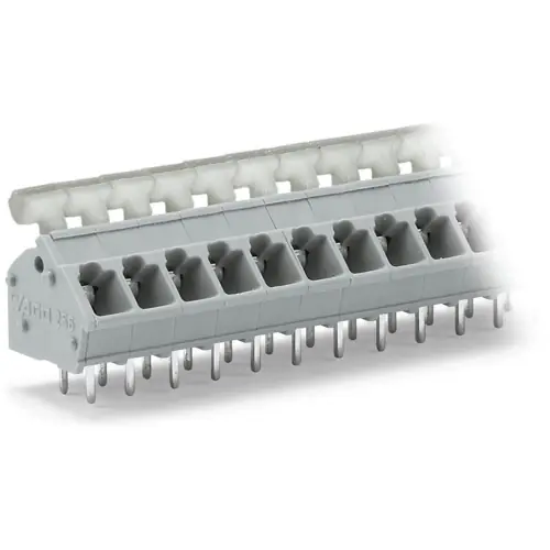 Leiterplattenklemme, 48-polig, RM 5 mm, 0,08-2,5 mm², 24 A, Käfigklemme, grau, 256-448/334-000 Super-Preis