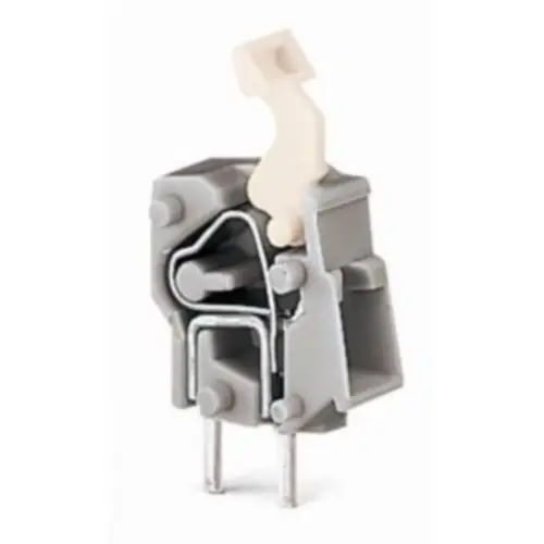 Leiterplattenklemme, 1-polig, RM 5 mm, 0,08-2,5 mm², 16 A, Käfigklemme, hellgrau, 257-843/999-950 Echt