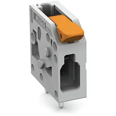 Leiterplattenklemme, 1-polig, RM 5 mm, 0,2-4,0 mm², 32 A, Push-in Käfigklemme, grau, 2604-1101 Versand Am Gleichen Tag