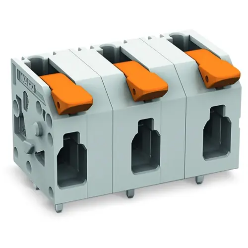 Leiterplattenklemme, 2-polig, RM 11.5 mm, 0,2-4,0 mm², 32 A, Push-in Käfigklemme, grau, 2604-1502 Ausverkauf