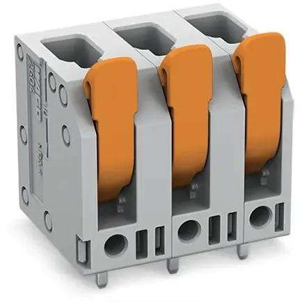 Leiterplattenklemme, 6-polig, RM 7.5 mm, 0,2-4,0 mm², 32 A, Push-in Käfigklemme, grau, 2604-3306 Rabatt