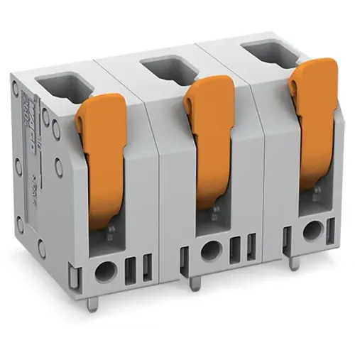 Leiterplattenklemme, 6-polig, RM 11.5 mm, 0,2-4,0 mm², 32 A, Push-in Käfigklemme, grau, 2604-3506 Sale