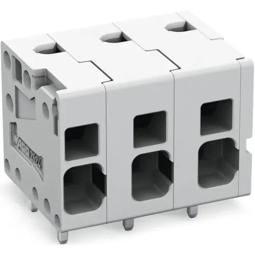 Jetzt Kaufen Leiterplattenklemme, 6-polig, RM 7.5 mm, 0,2-6,0 mm², 41 A, Push-in Käfigklemme, grau, 2624-1306