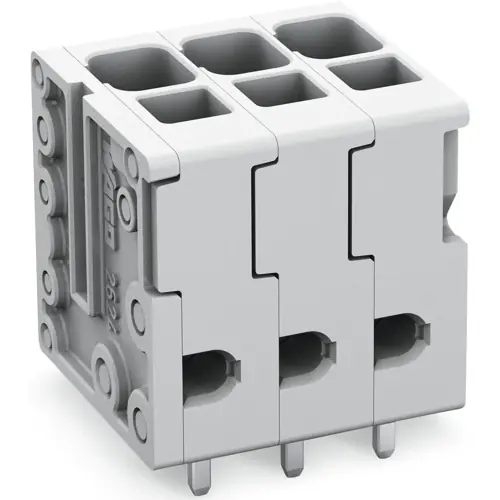 Leiterplattenklemme, 7-polig, RM 5 mm, 0,2-6,0 mm², 41 A, Push-in Käfigklemme, grau, 2624-3107 Kostenfreie Lieferung