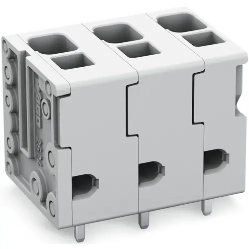 Leiterplattenklemme, 8-polig, RM 7.5 mm, 0,2-6,0 mm², 41 A, Push-in Käfigklemme, grau, 2624-3308 Highlight