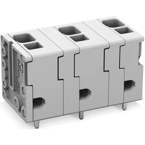 Leiterplattenklemme, 9-polig, RM 11.5 mm, 0,2-6,0 mm², 41 A, Push-in Käfigklemme, grau, 2624-3509 Solange Der Vorrat Reicht