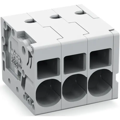 Ausverkauf Leiterplattenklemme, 11-polig, RM 7.5 mm, 0,2-10 mm², 48 A, Push-in Käfigklemme, grau, 2626-1111/020-000