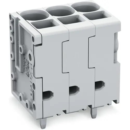 Zertifiziert Leiterplattenklemme, 8-polig, RM 7.5 mm, 0,2-10 mm², 48 A, Push-in Käfigklemme, grau, 2626-3108/020-000