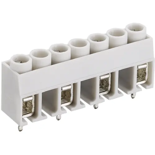 Leiterplattenklemme, 3-polig, RM 5 mm, 0,2-2,5 mm², 15 A, Schraubanschluss, hellgrau, KRESS 05/03 Highlight