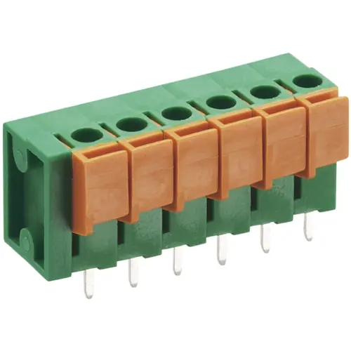 Geprüft Leiterplattenklemme, 3-polig, RM 5.08 mm, 0,25-2,5 mm², 10 A, grün, MX 122-50803