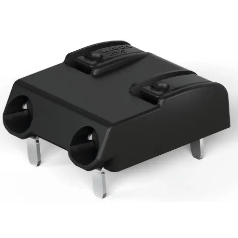 Sonderaktion Leiterplattenklemme, 2-polig, RM 8 mm, 0,2-0,75 mm², 9 A, Push-in Käfigklemme, schwarz, 2060-1872/998-404