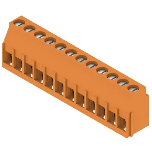 Sonderangebot Leiterplattenklemme, 12-polig, RM 5.08 mm, 0,08-6,0 mm², 20 A, Zugbügel, orange, 1001930000