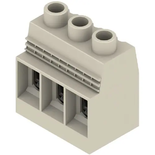 Abverkauf Leiterplattenklemme, 3-polig, RM 15 mm, 0,5-50 mm², 127 A, Schraubanschluss, kieselgrau, 1047220000