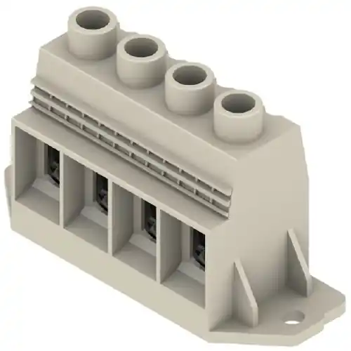 Leiterplattenklemme, 4-polig, RM 15 mm, 0,5-50 mm², 127 A, Schraubanschluss, kieselgrau, 1047390000 Preiswert