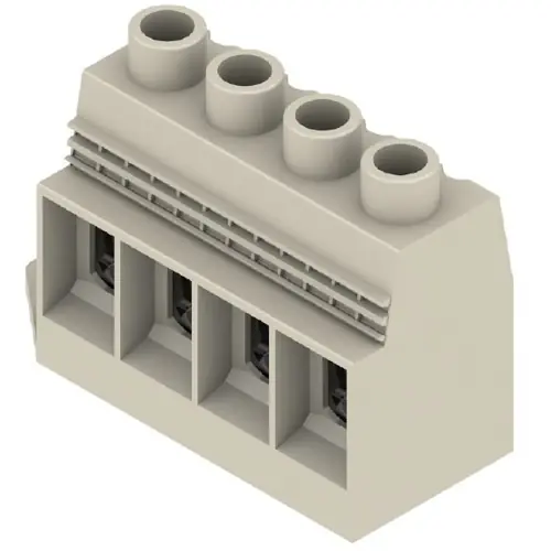 Super-Preis Leiterplattenklemme, 4-polig, RM 15 mm, 0,5-50 mm², 127 A, Schraubanschluss, blassgrün, 1047550000