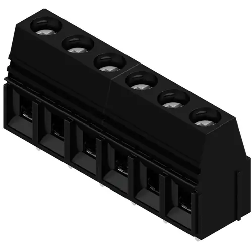 Leiterplattenklemme, 6-polig, RM 10.16 mm, 0,14-16 mm², 65 A, Schraubanschluss, schwarz, 1226240000 Billig