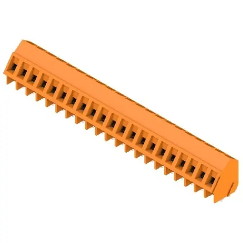 Preis Gesenkt Leiterplattenklemme, 21-polig, RM 5 mm, 0,2-2,5 mm², 15 A, Schraubanschluss, orange, 1234010000
