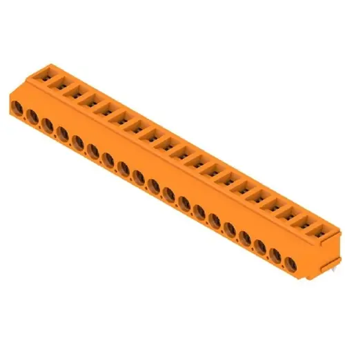 Sofort Bestellen Leiterplattenklemme, 19-polig, RM 5 mm, 0,2-2,5 mm², 15 A, Schraubanschluss, orange, 1234410000
