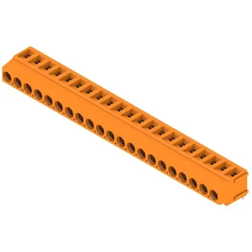 Rabatt Leiterplattenklemme, 21-polig, RM 5 mm, 0,2-2,5 mm², 15 A, Schraubanschluss, orange, 1234430000
