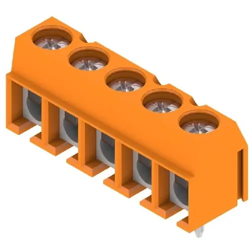 Leiterplattenklemme, 5-polig, RM 5 mm, 0,13-2,5 mm², 15 A, Schraubanschluss, orange, 1234670000 Direkt Vom Hersteller