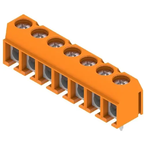 Aktuell Leiterplattenklemme, 7-polig, RM 5 mm, 0,13-2,5 mm², 15 A, Schraubanschluss, orange, 1234690000