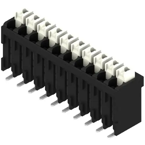 Highlight Leiterplattenklemme, 10-polig, RM 3.5 mm, 0,13-1,5 mm², 12 A, Federklemmanschluss, schwarz, 1250450000