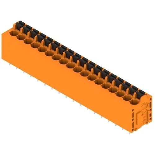 Leiterplattenklemme, 18-polig, RM 5 mm, 0,12-2,5 mm², 20 A, Federklemmanschluss, orange, 1330350000 Aktuell