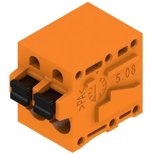 Finale Aktion Leiterplattenklemme, 2-polig, RM 5.08 mm, 0,12-2,5 mm², 20 A, Federklemmanschluss, orange, 1330710000