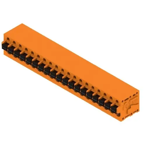 Leiterplattenklemme, 19-polig, RM 5.08 mm, 0,12-2,5 mm², 20 A, Federklemmanschluss, orange, 1330900000 Top-Seller