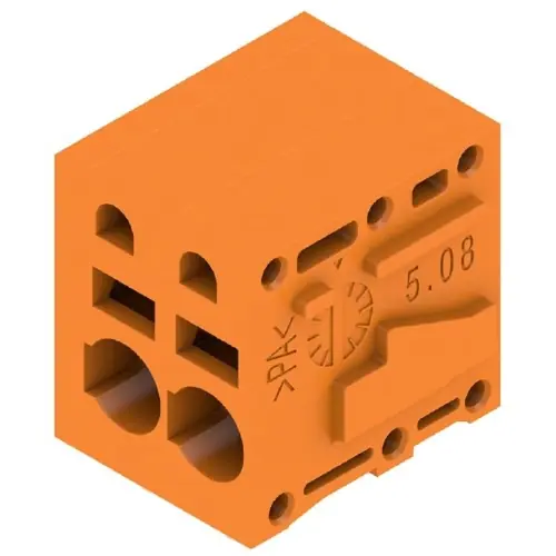 Leiterplattenklemme, 2-polig, RM 5.08 mm, 0,12-2,5 mm², 20 A, Federklemmanschluss, orange, 1330960000 Bestseller