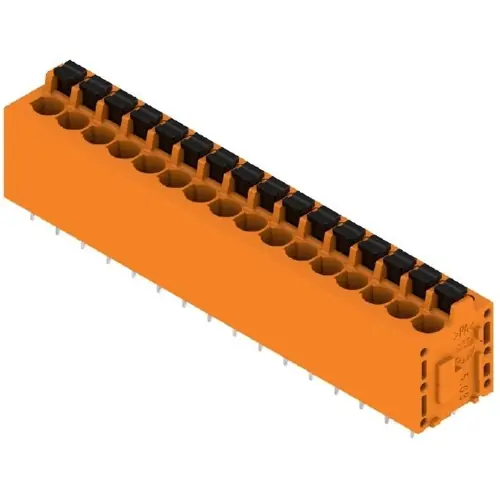 Sichere Zahlung Leiterplattenklemme, 16-polig, RM 5.08 mm, 0,12-2,5 mm², 20 A, Federklemmanschluss, orange, 1331330000