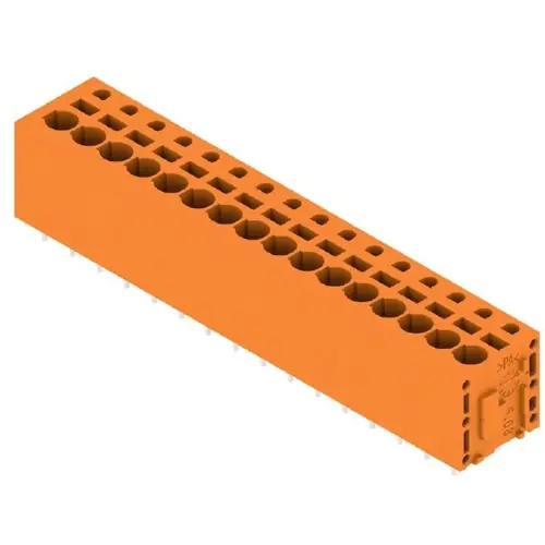 Leiterplattenklemme, 16-polig, RM 5.08 mm, 0,12-2,5 mm², 20 A, Federklemmanschluss, orange, 1331590000 Geprüft