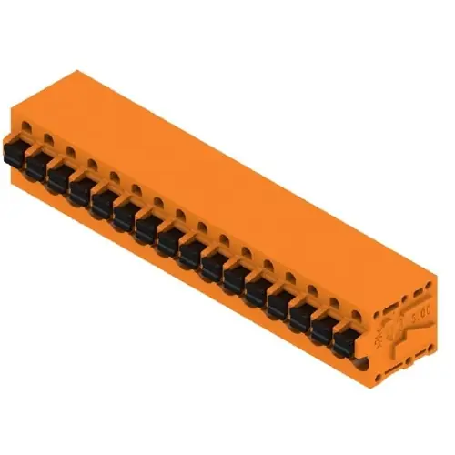 Nur Für Kurze Zeit Leiterplattenklemme, 16-polig, RM 5 mm, 0,12-2,5 mm², 20 A, Federklemmanschluss, orange, 1331850000