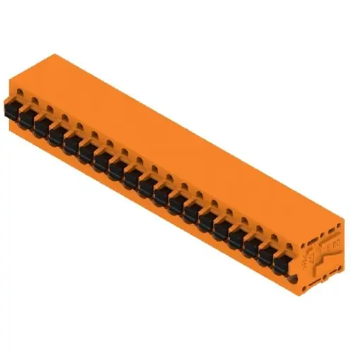Leiterplattenklemme, 19-polig, RM 5 mm, 0,12-2,5 mm², 20 A, Federklemmanschluss, orange, 1331890000 Jetzt Kaufen