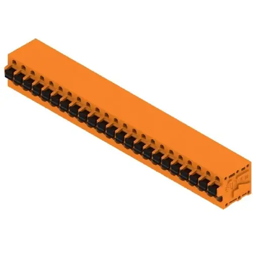 Leiterplattenklemme, 23-polig, RM 5 mm, 0,12-2,5 mm², 20 A, Federklemmanschluss, orange, 1331940000 Abverkauf