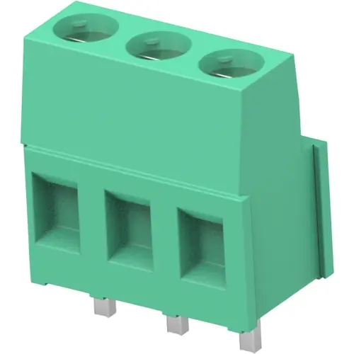 Abverkauf Leiterplattenklemme, 3-polig, RM 5.08 mm, 0,05-3,0 mm², 17.5 A, Lötanschluss, grün, 282841-3