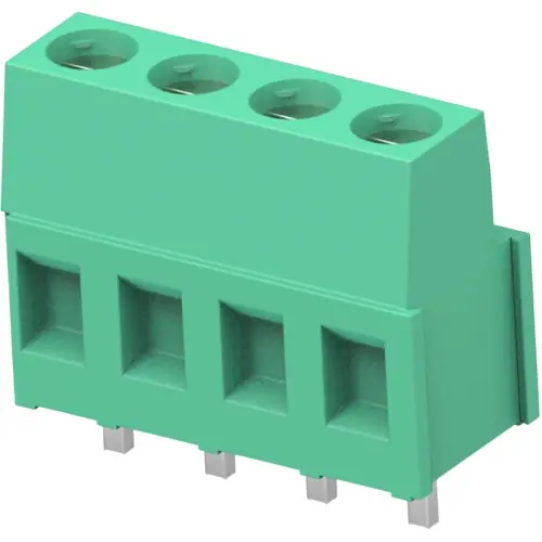 Leiterplattenklemme, 4-polig, RM 5.08 mm, 0,05-3,0 mm², 17.5 A, Lötanschluss, grün, 282841-4 Top-Seller