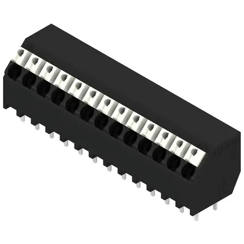 Highlight Leiterplattenklemme, 13-polig, RM 3.81 mm, 0,13-1,5 mm², 12 A, Federklemmanschluss, schwarz, 2087710000