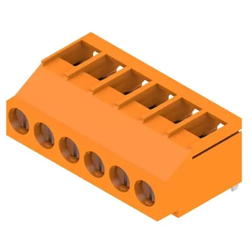 Leiterplattenklemme, 6-polig, RM 5.08 mm, 0,08-6,0 mm², 20 A, Schraubanschluss, orange, 2431950000 Billig