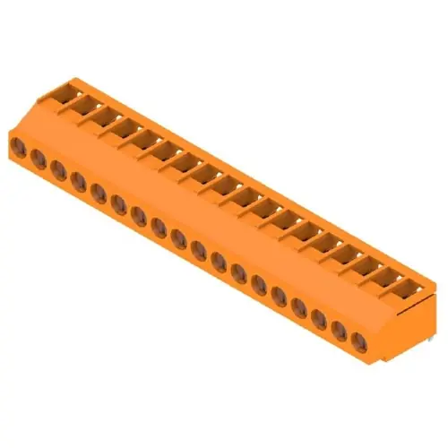 Sichere Zahlung Leiterplattenklemme, 18-polig, RM 5.08 mm, 0,08-6,0 mm², 20 A, Schraubanschluss, orange, 2432070000