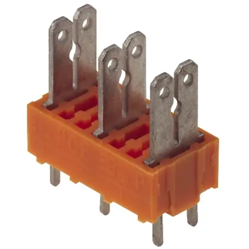 Leiterplattenklemme, 5-polig, RM 7.5 mm, 0,2-2,5 mm², 15 A, Flachstecker, orange, 9500650000 Preiswert