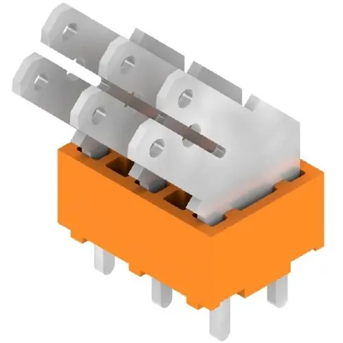 Leiterplattenklemme, 3-polig, RM 5 mm, 0,2-2,5 mm², 15 A, Flachstecker, orange, 9511800000 Versand Am Gleichen Tag