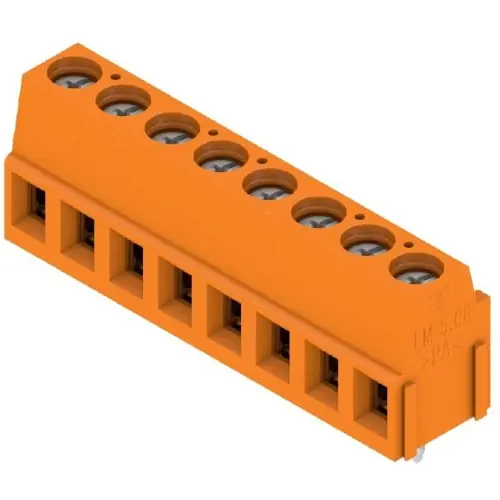 Leiterplattenklemme, 8-polig, RM 5.08 mm, 0,2-2,5 mm², 15 A, Schraubanschluss, orange, 9994170000 Expressversand
