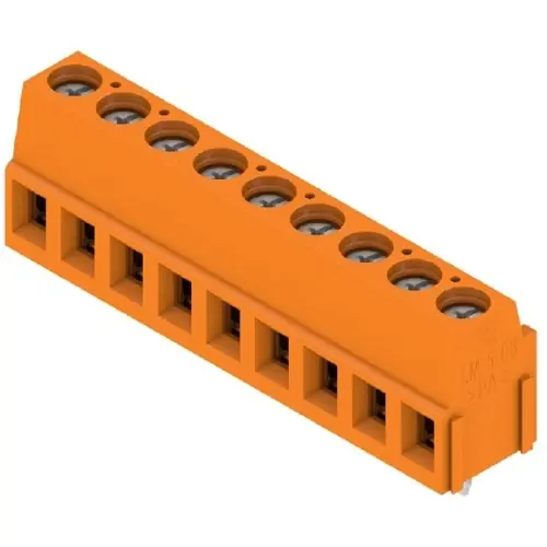 Leiterplattenklemme, 9-polig, RM 5.08 mm, 0,2-2,5 mm², 15 A, Schraubanschluss, orange, 9994180000 Nur Für Kurze Zeit