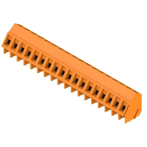 Leiterplattenklemme, 18-polig, RM 5.08 mm, 0,2-2,5 mm², 15 A, Schraubanschluss, orange, 9994690000 Markenware