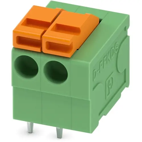 Leiterplattenklemme, 1-polig, RM 3.81 mm, 0,14-1,0 mm², 12 A, Federklemmanschluss, grün, 1789650 Bestseller