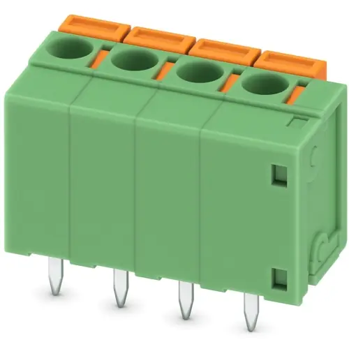 Jetzt Bestellen Leiterplattenklemme, 4-polig, RM 5.08 mm, 0,2-1,5 mm², 15 A, Federklemmanschluss, grün, 1790539