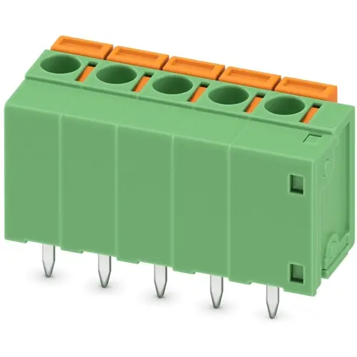 Leiterplattenklemme, 5-polig, RM 5.08 mm, 0,2-1,5 mm², 15 A, Federklemmanschluss, grün, 1751565 Nur Für Kurze Zeit